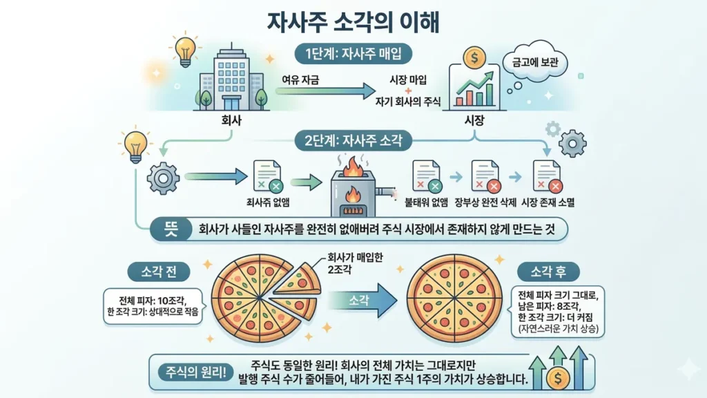 자사주 소각 프로세스 도식화