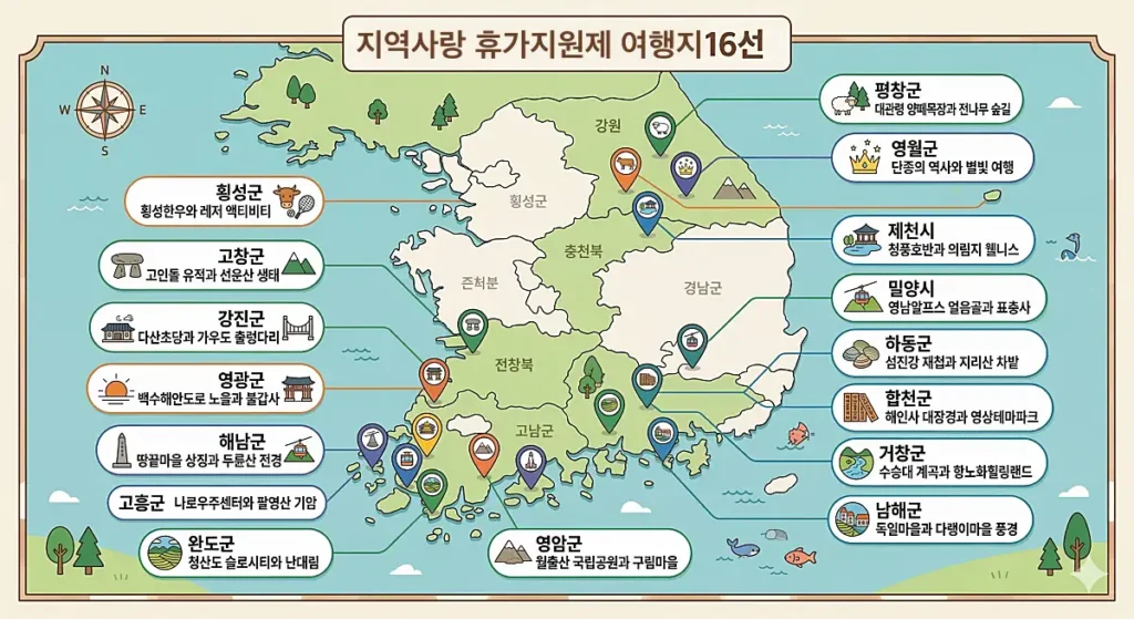 지역사랑 휴가지원제 위치와 테마