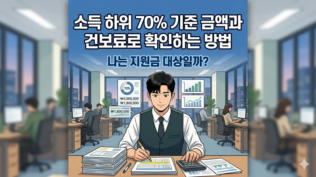 소득 하위 70% 기준 금액