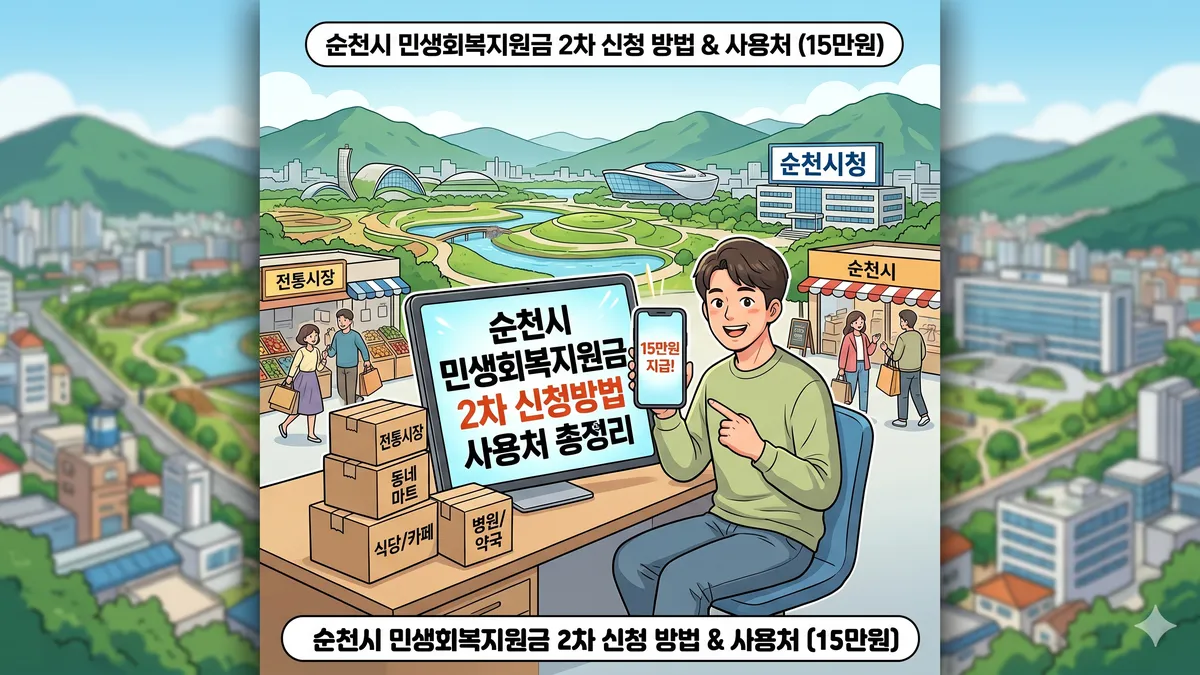 순천시 민생회복지원금 신청방법 사용처