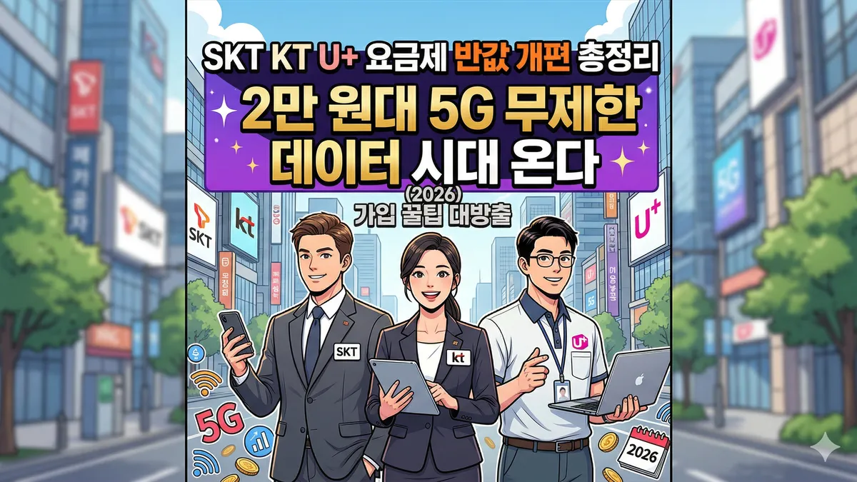 SKT KT LG 요금제 반값 개편