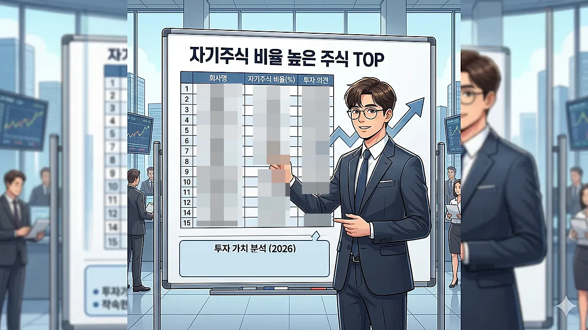 자기주식 비율 높은 주식