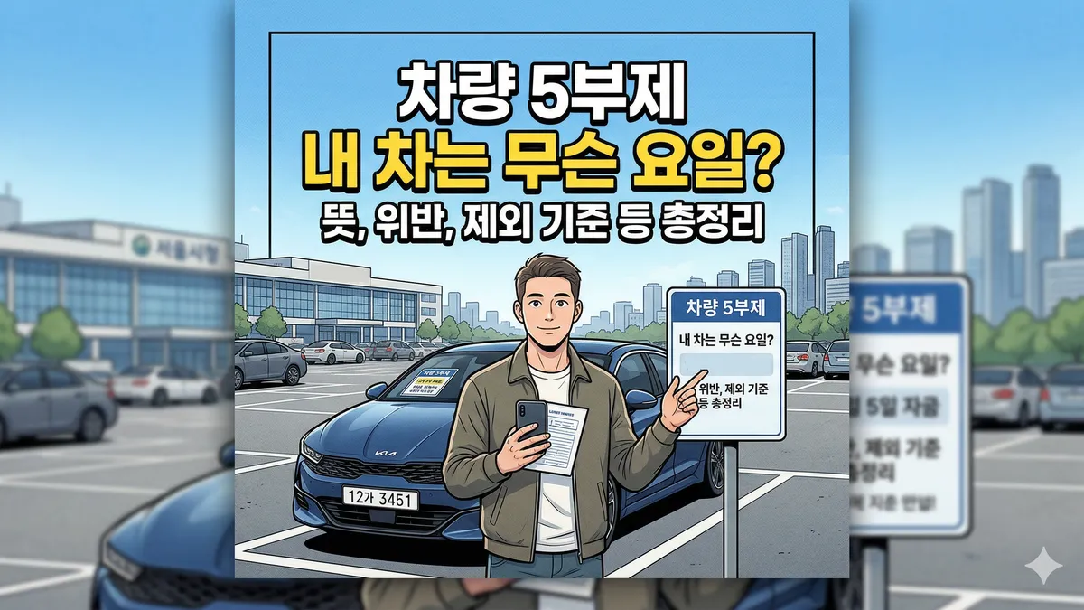 차량 5부제 (출처: AI그림)