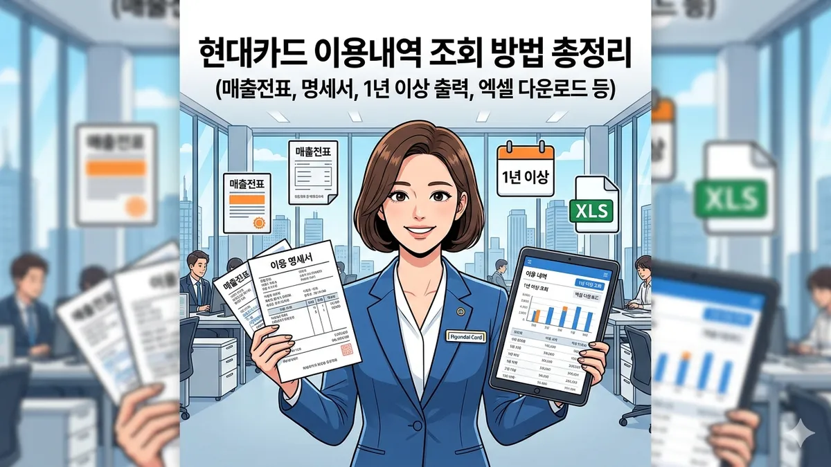 현대카드 이용내역 조회