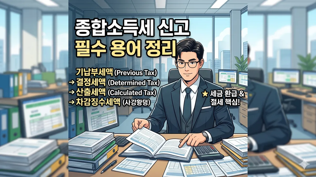 기납부세액 산출세액 결정세액 차감징수세액 뜻